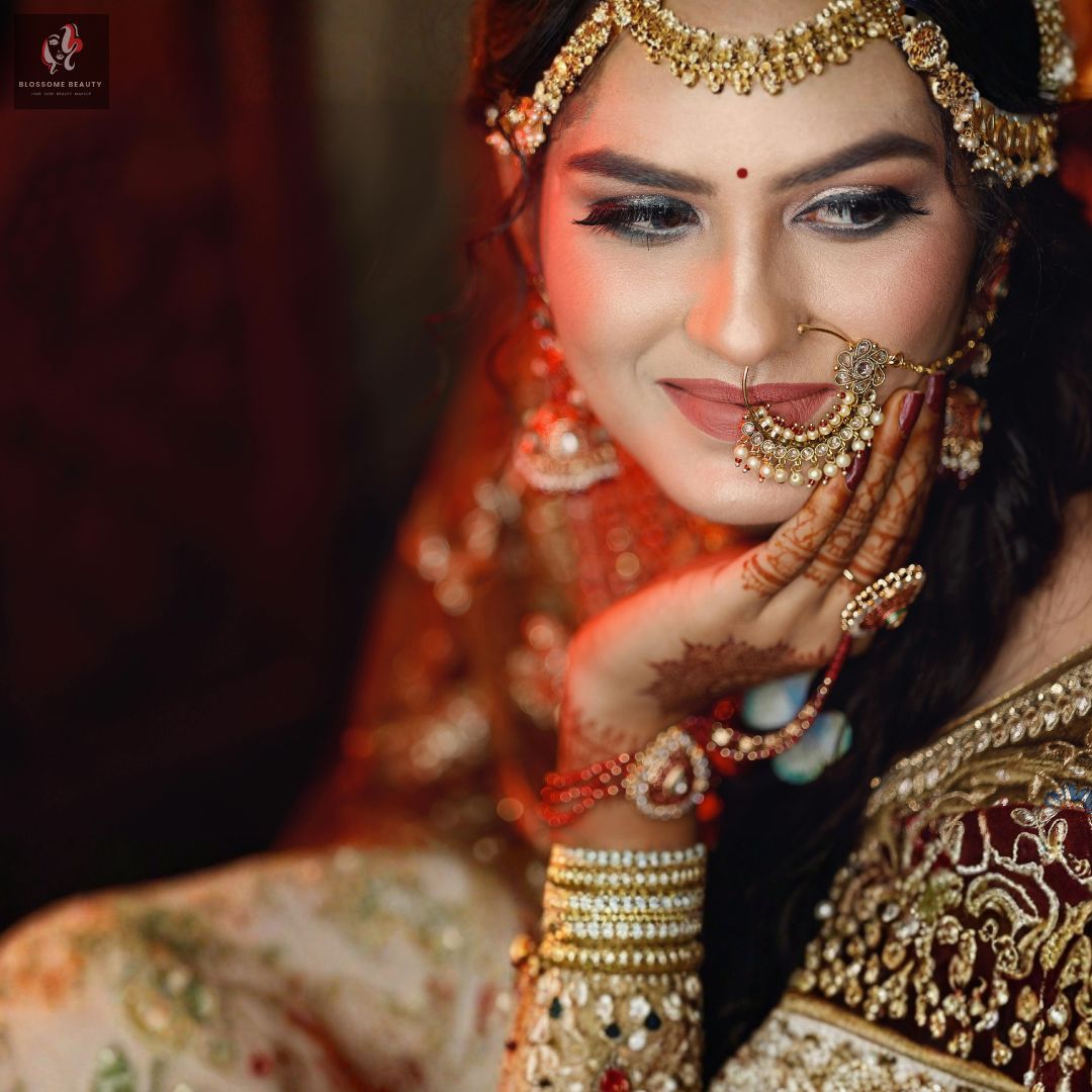 Premium bridal makeup closeup